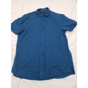 Scotch and Soda Amsterdam Shirt 100% Linen Button Down Blue Men’s Medium
